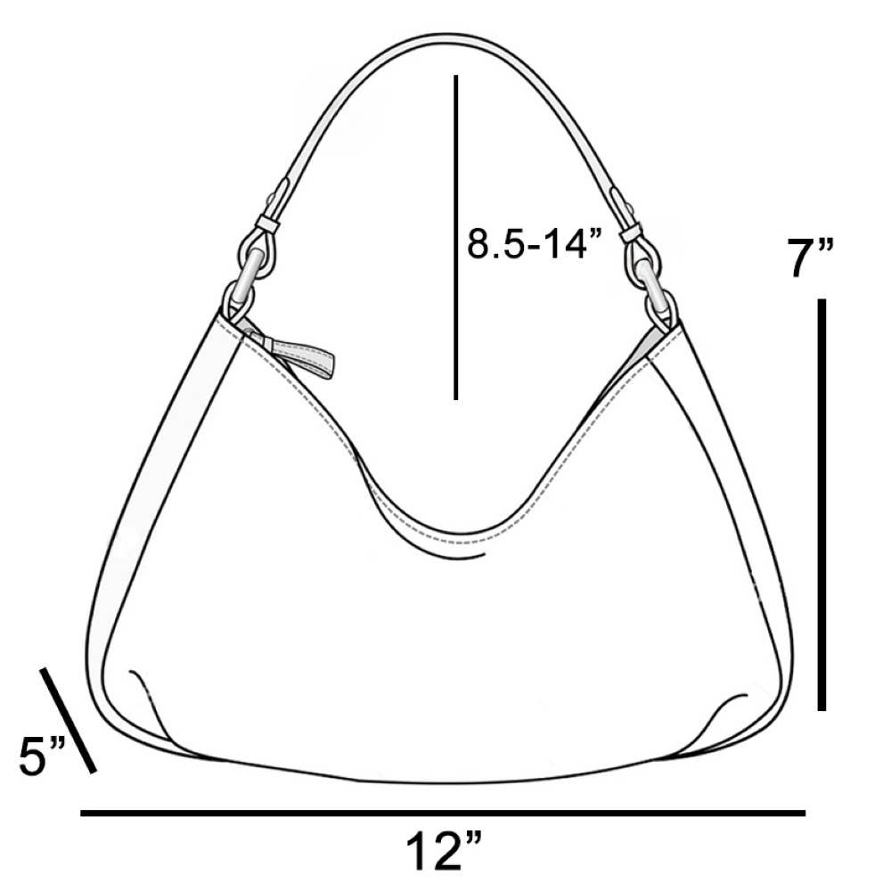 Double Zipper Pocket Rectangle Shoulder Bag