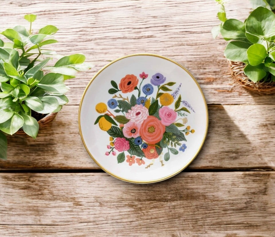 Garden Flower Bouquet Dish