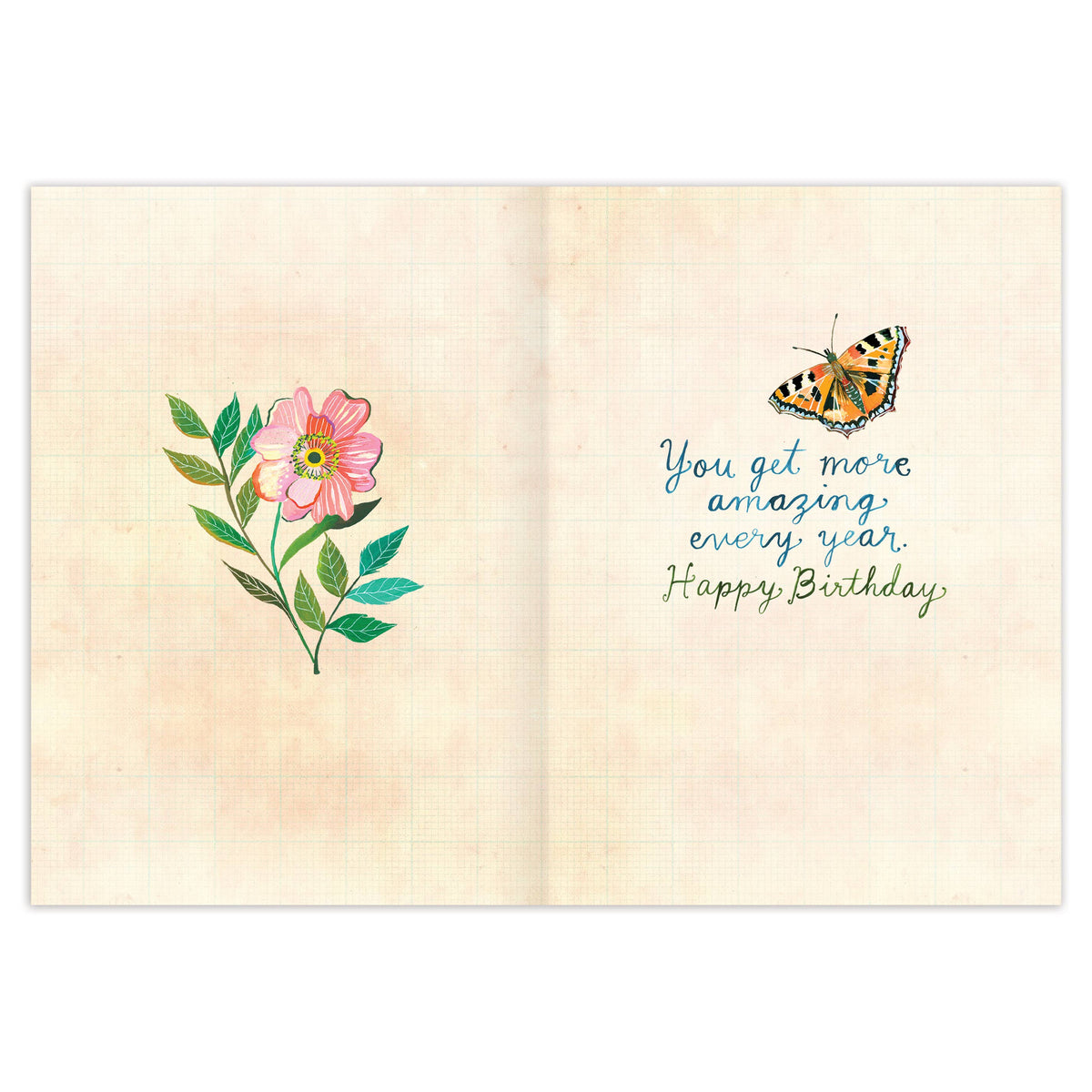 Secret Garden Flowers Birthday Card