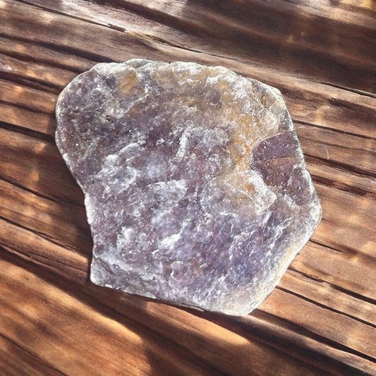 Lepidolite Raw Slice Crystal Tumble