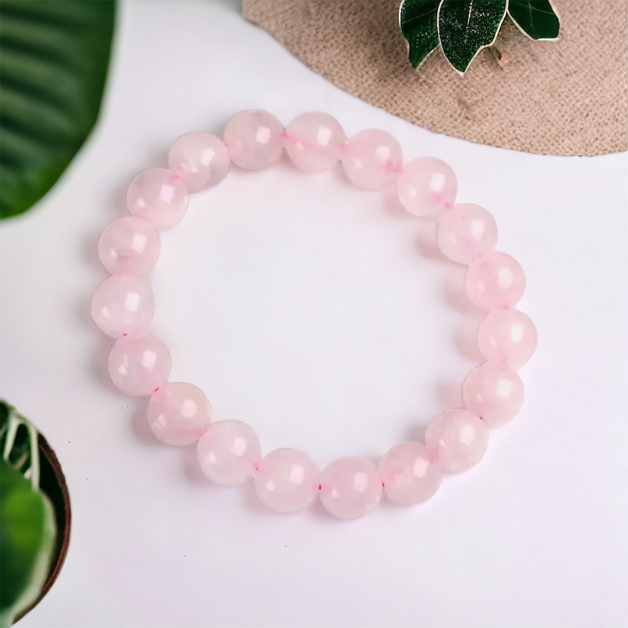 Rose Quartz Beaded Bracelet