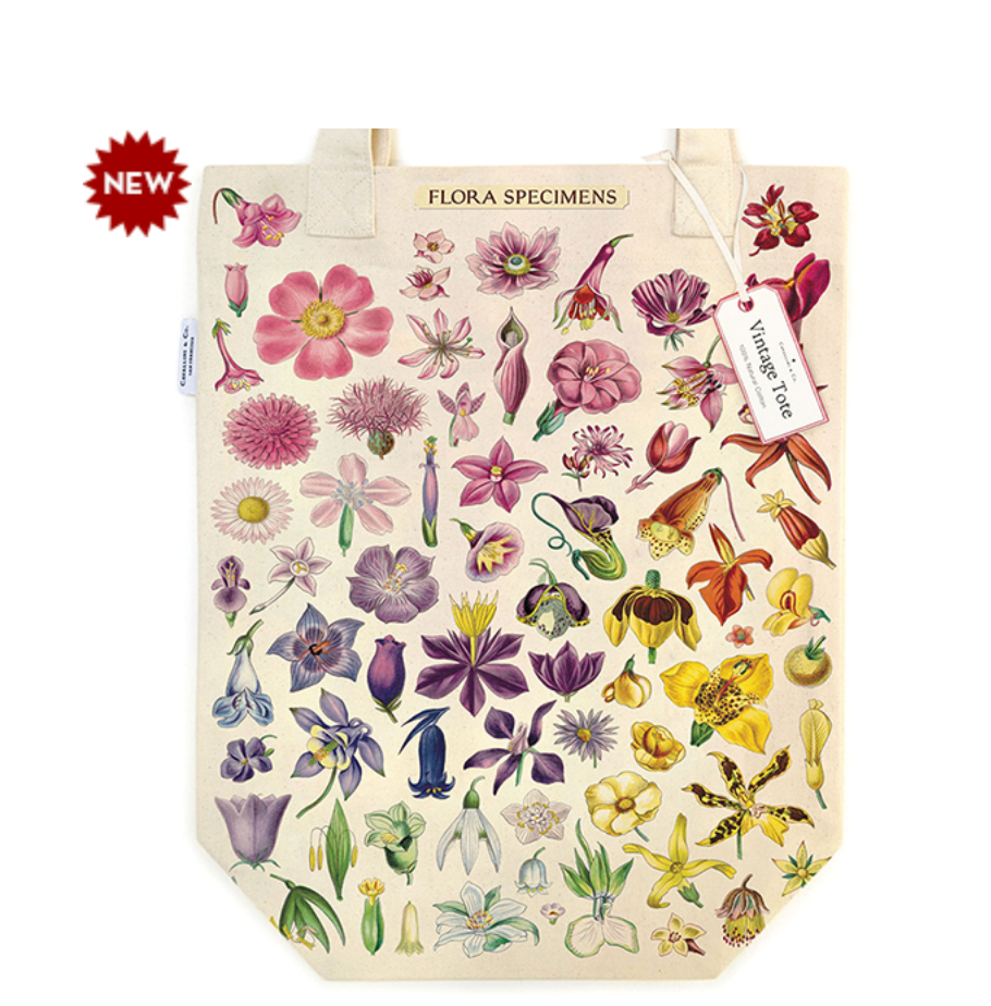 Cavallini Canvas Tote Bag - Flora Specimen