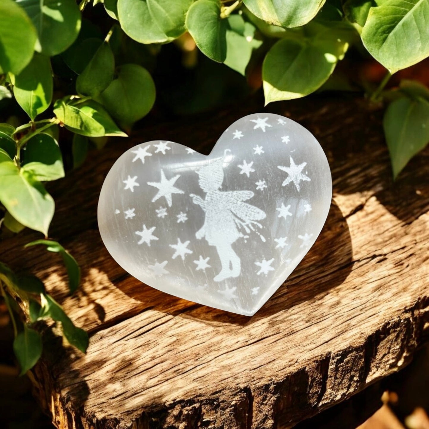 Selenite Fairy Crystal Palm Stone