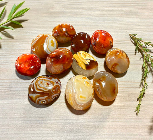 Carnelian Crystal Palm Stone