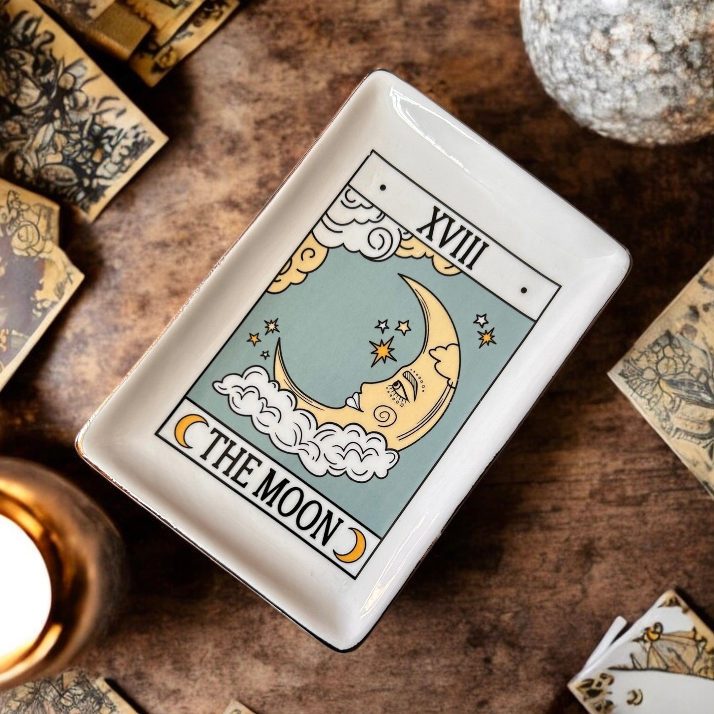 Ceramic Tarot Card Tray Dish