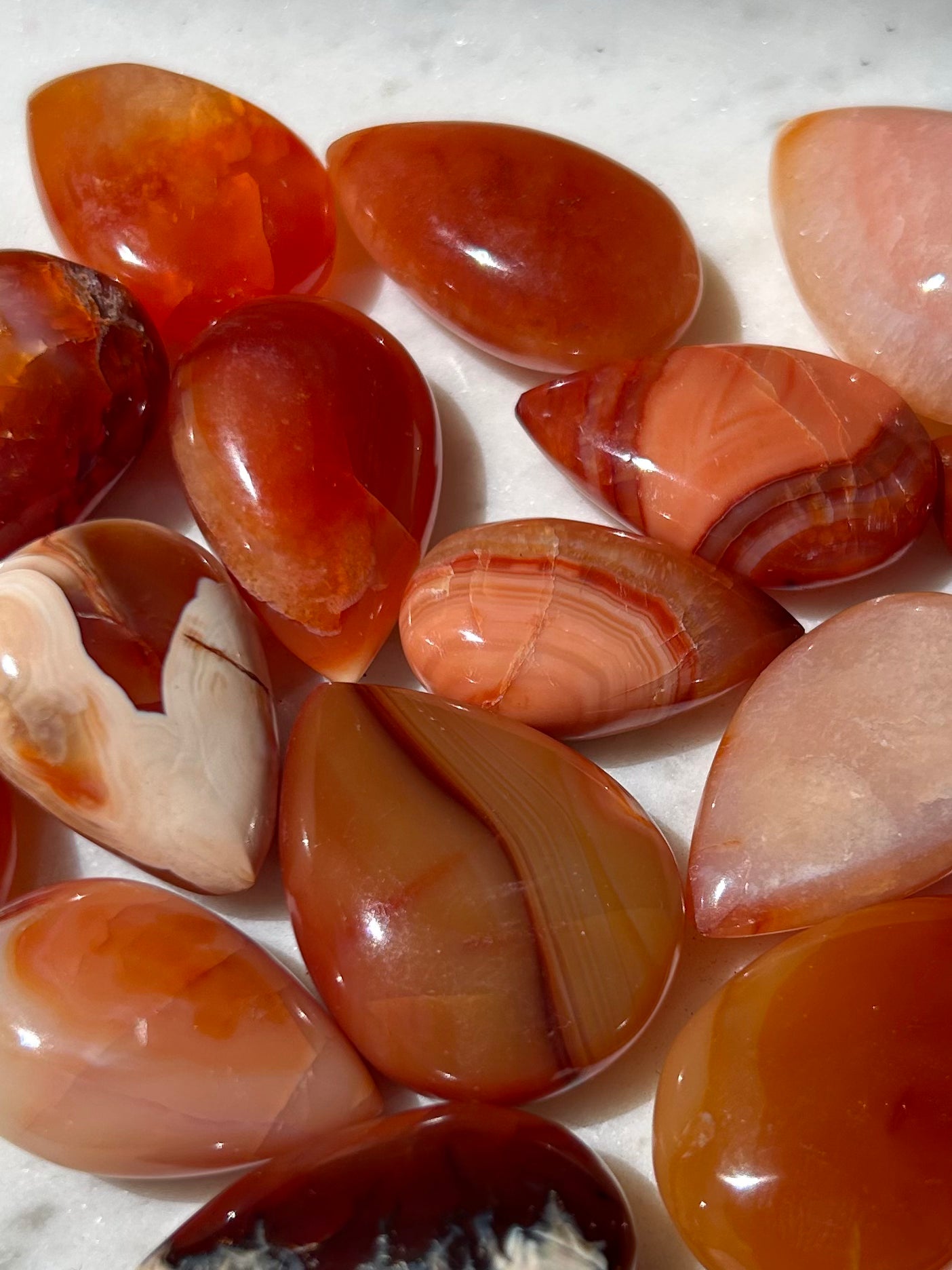 Carnelian Crystal Heart / Tear Drop