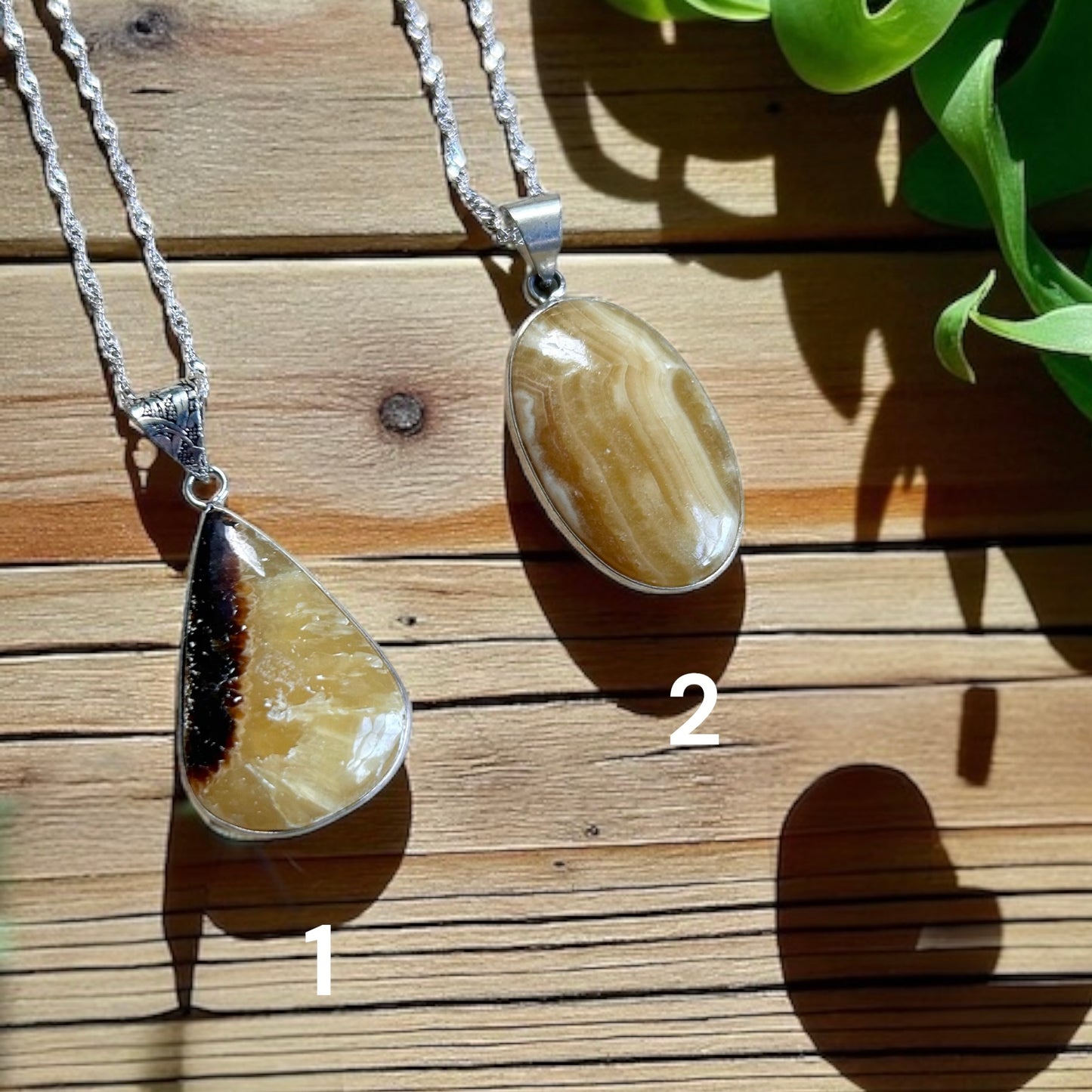 Sterling Silver Septarian Crystal Necklace