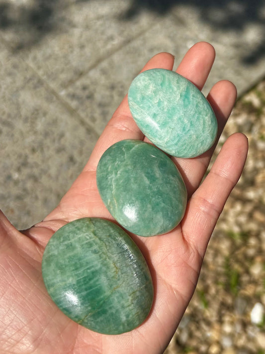Amazonite Crystal Palm Stone