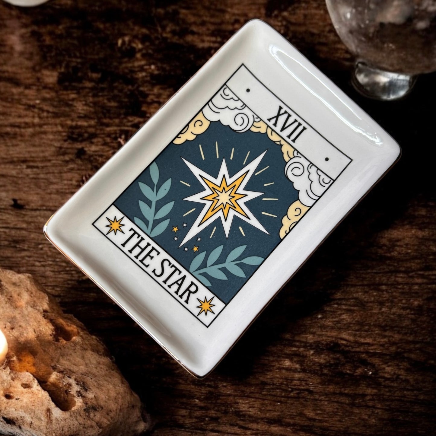 Ceramic Tarot Card Tray Dish