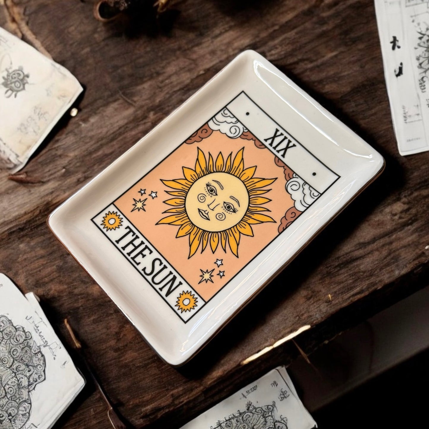 Ceramic Tarot Card Tray Dish