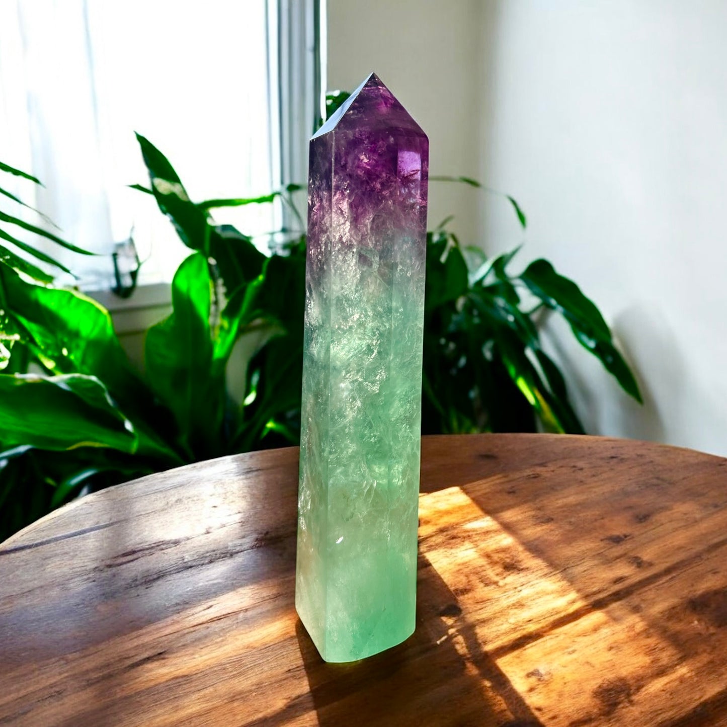 Rainbow Fluorite Crystal Tower - Large