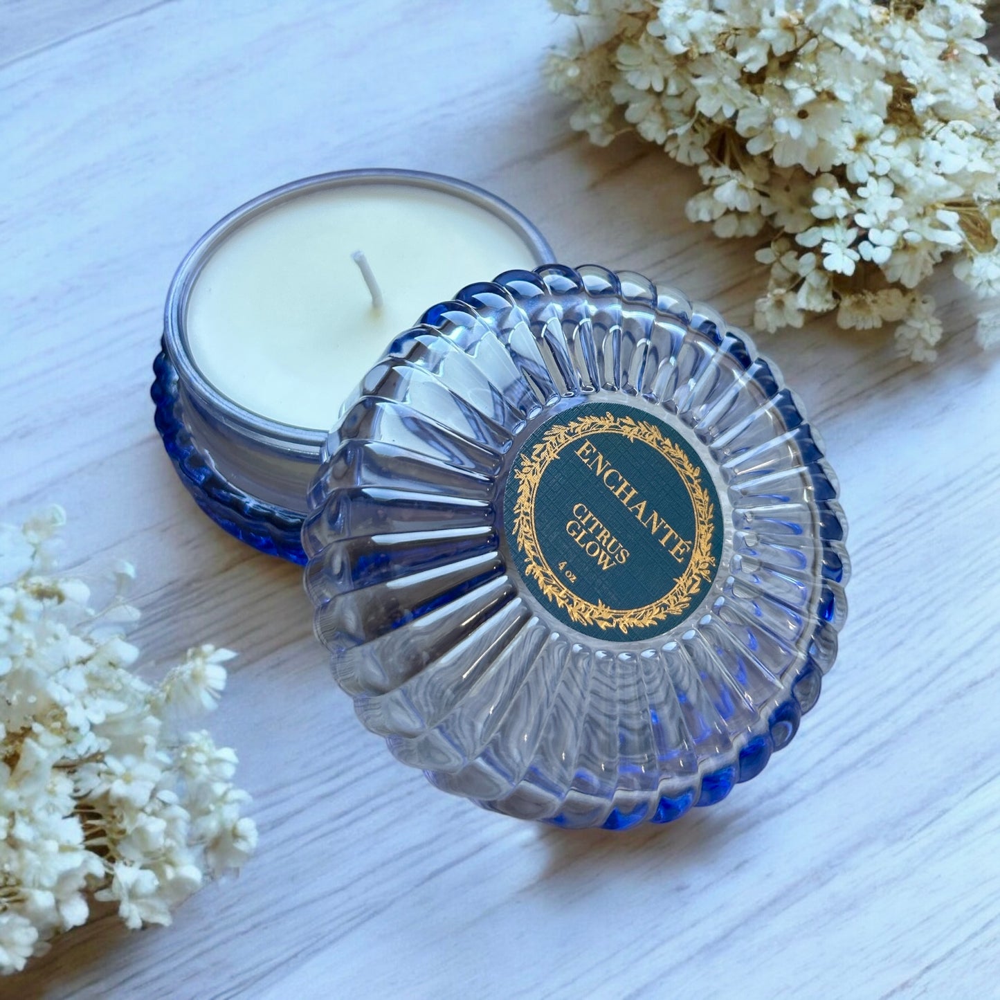 ENCHANTED Citrus Glow Glass Candle