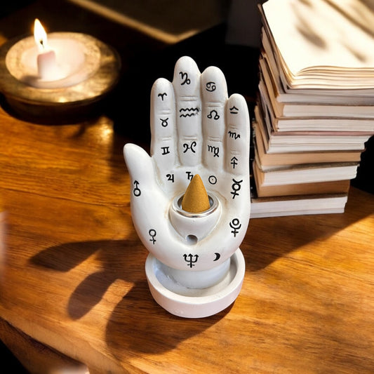 Palmistry Hand Back Flow Incense Burner