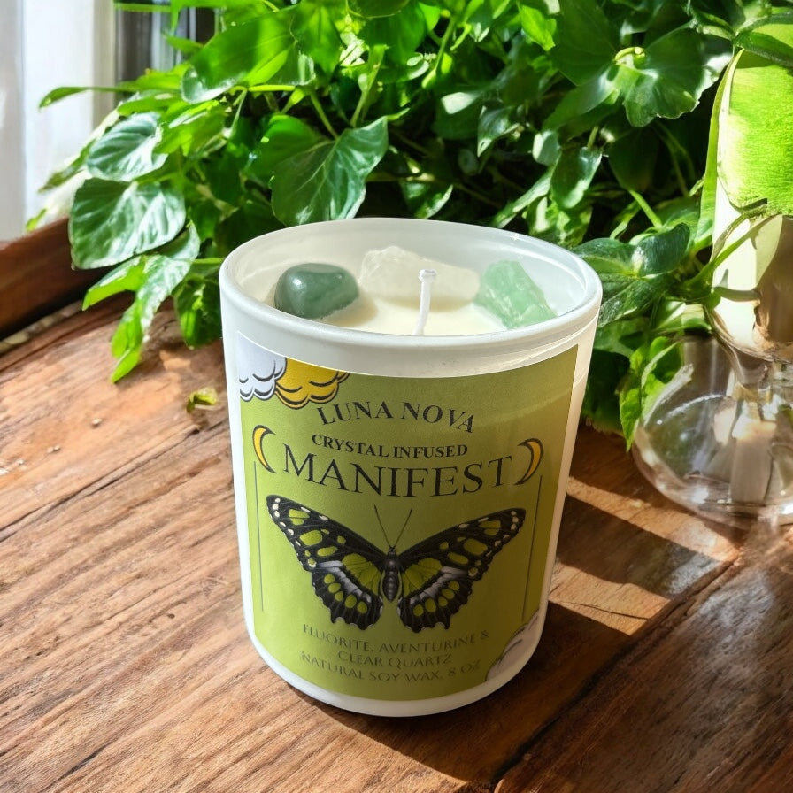 LUNA NOVA Original Crystal Candle - MANIFEST
