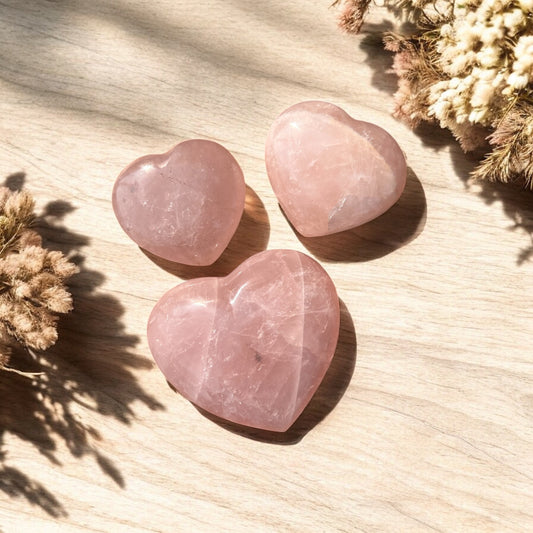 Rose Quartz Crystal Heart - Large