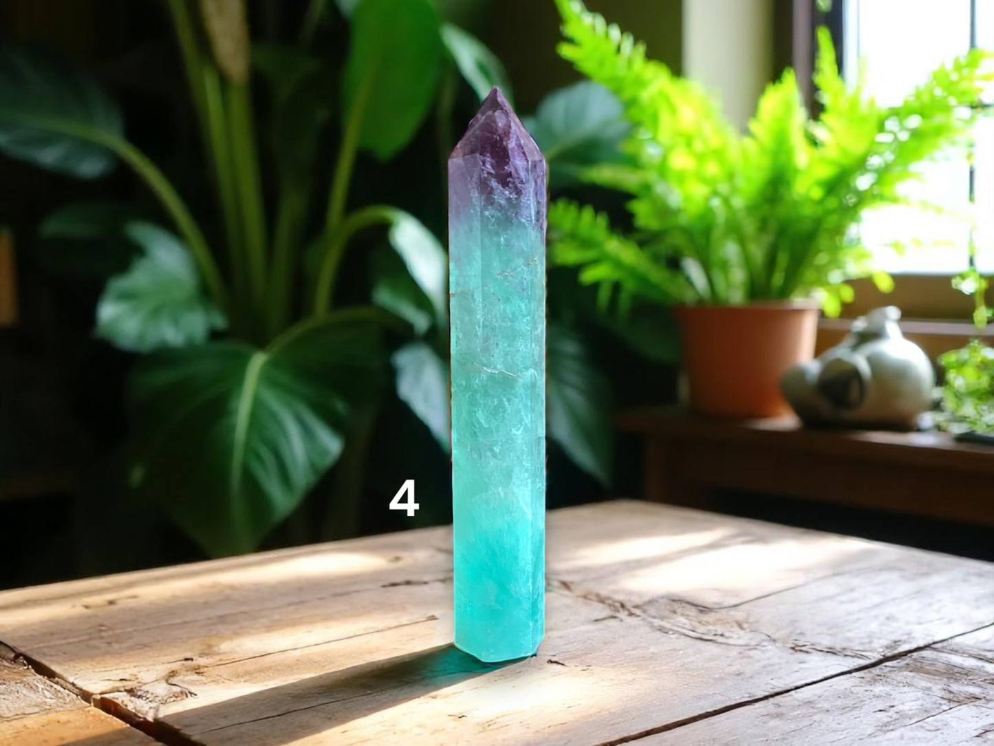 Rainbow Fluorite Crystal Tower - Large