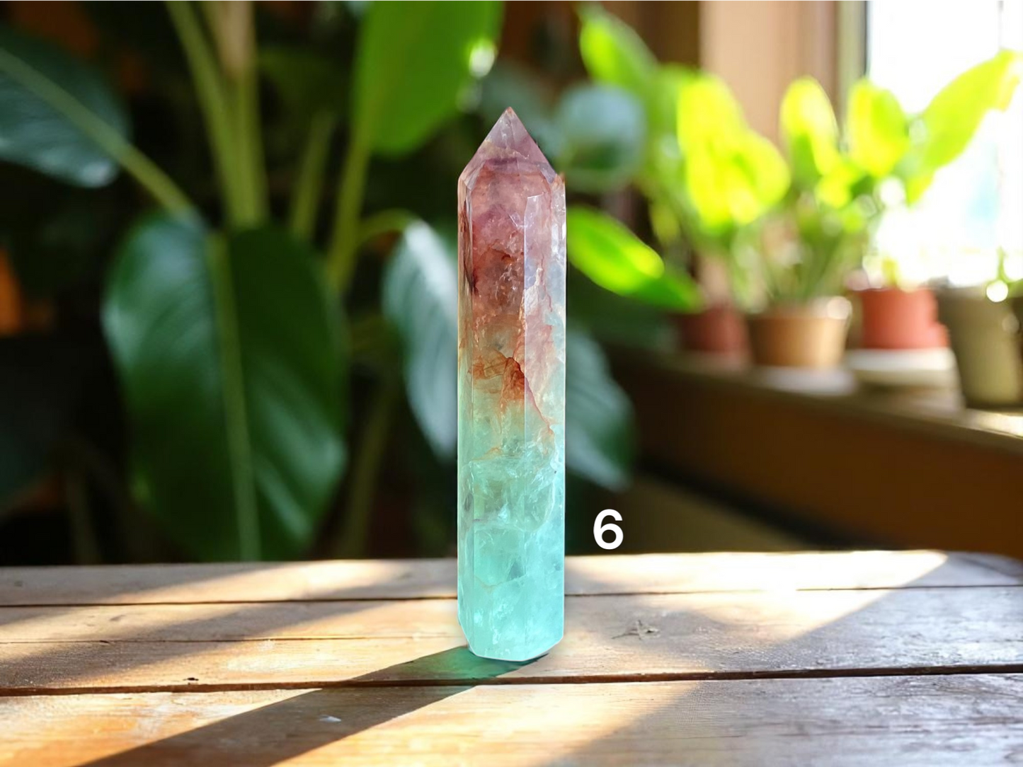 Rainbow Fluorite Crystal Tower - Large
