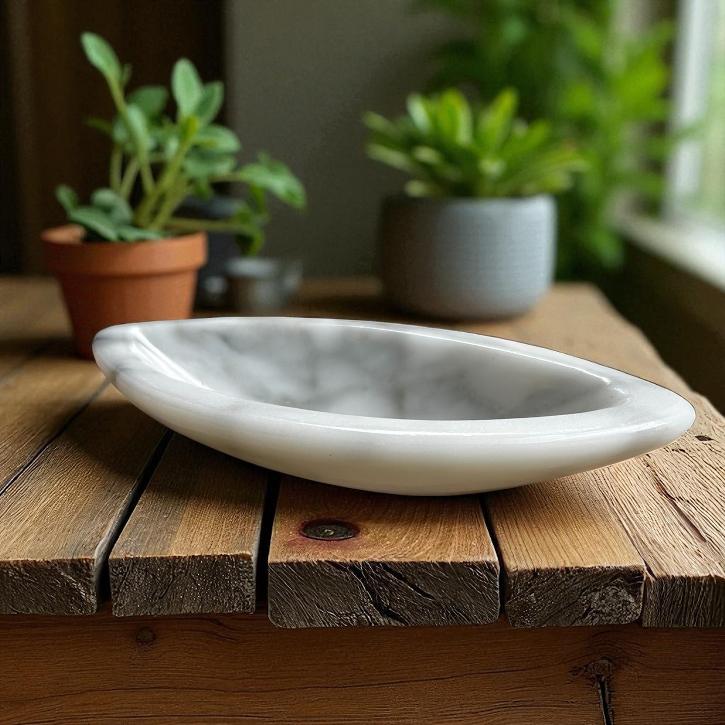 Marble Stone Oval Dish Bowl