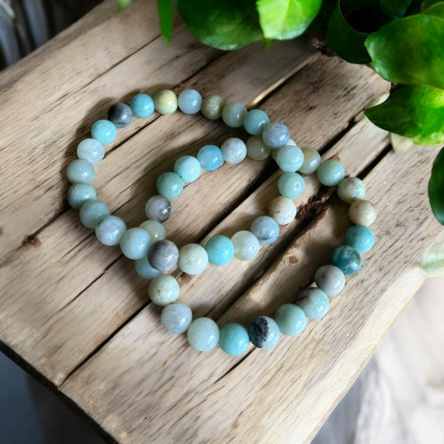 Amazonite Crystal Beaded Bracelet