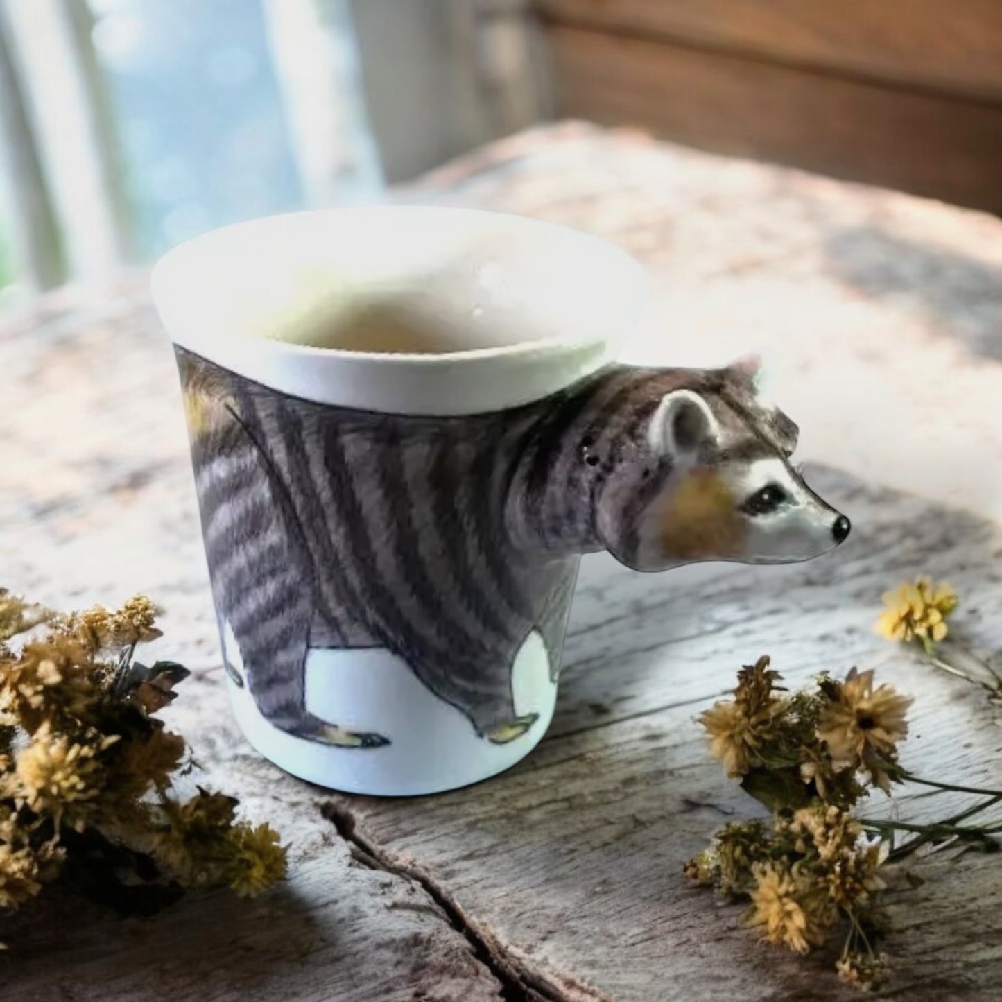 Ceramic Animal Mug- Raccoon