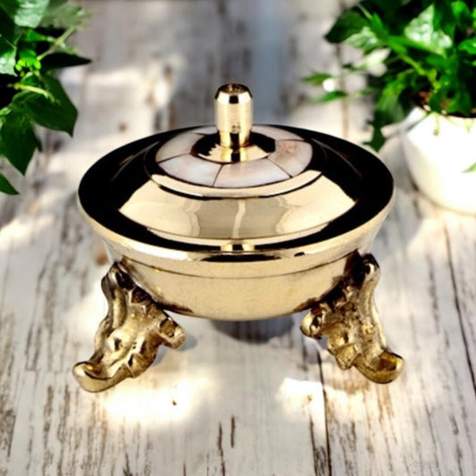 Mother of Pearl Incense Holder with Lid