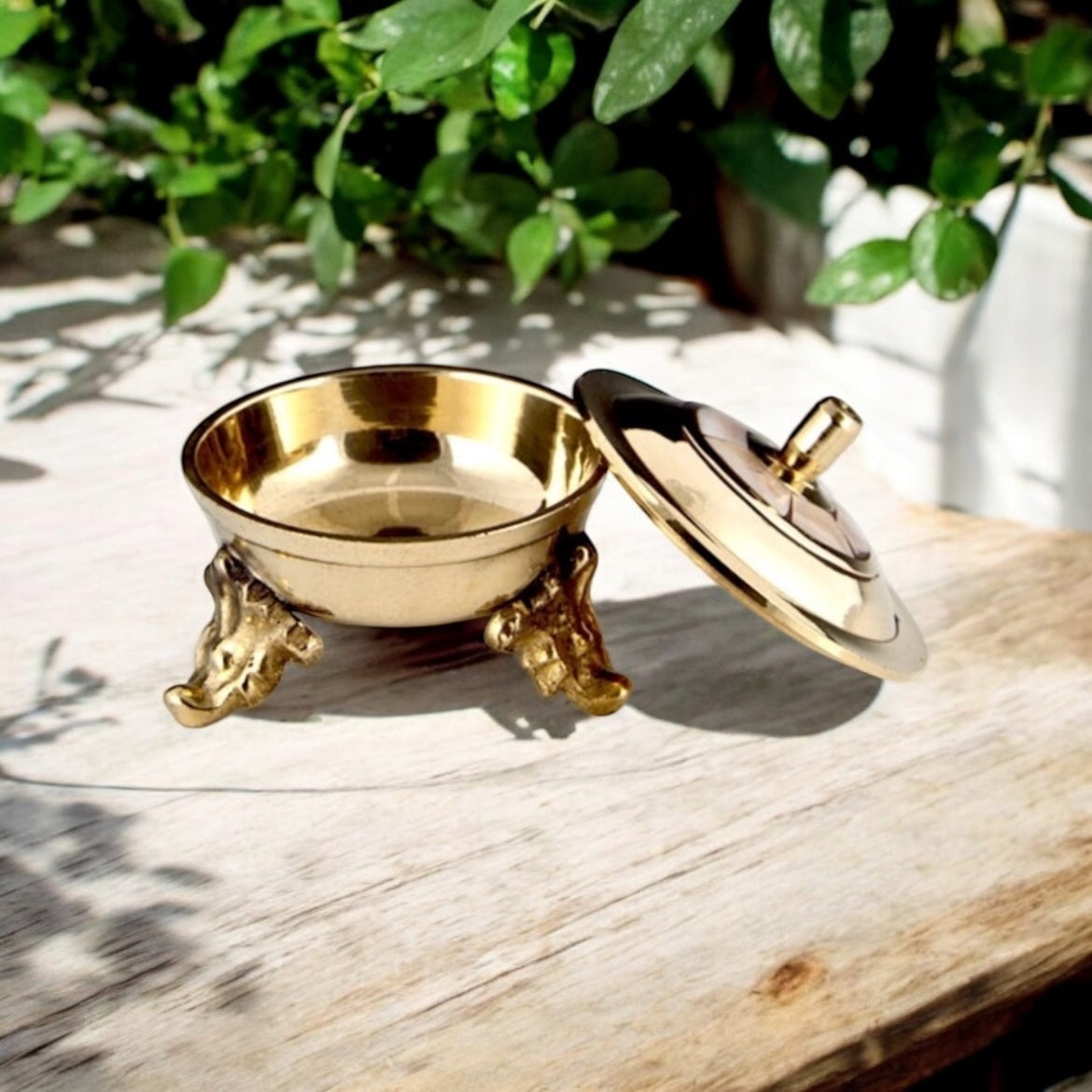 Mother of Pearl Incense Holder with Lid