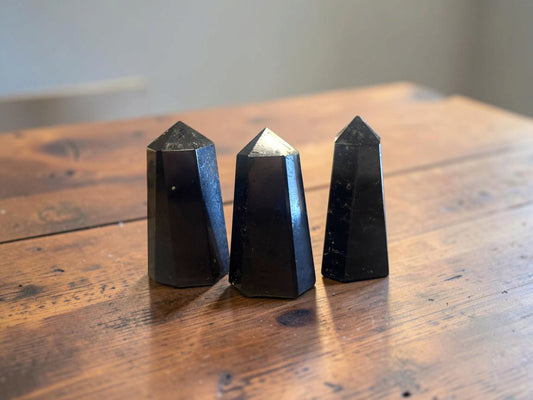 Black Tourmaline Crystal Point Tower