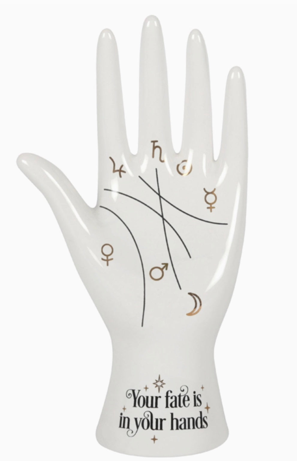 White Ceramic Palmistry Hand