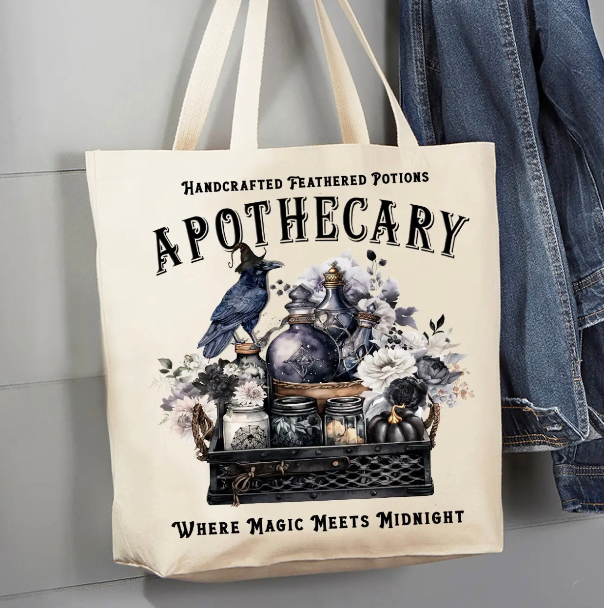 Halloween Apothecary Potions Canvas Tote Bag