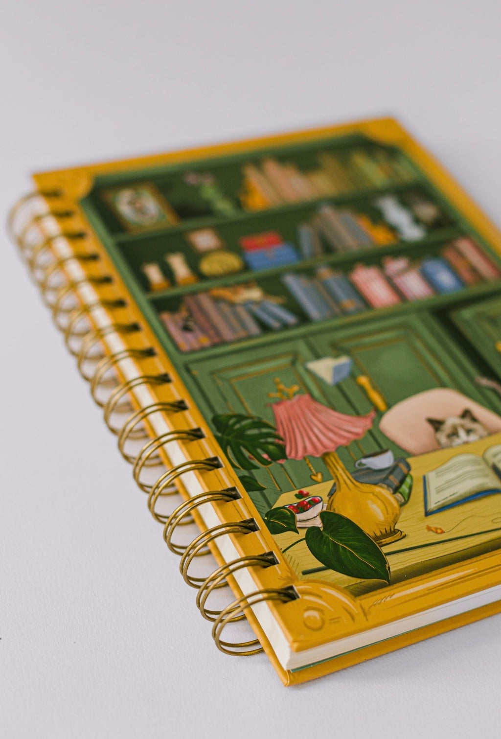 Cat Library Spiral Notebook