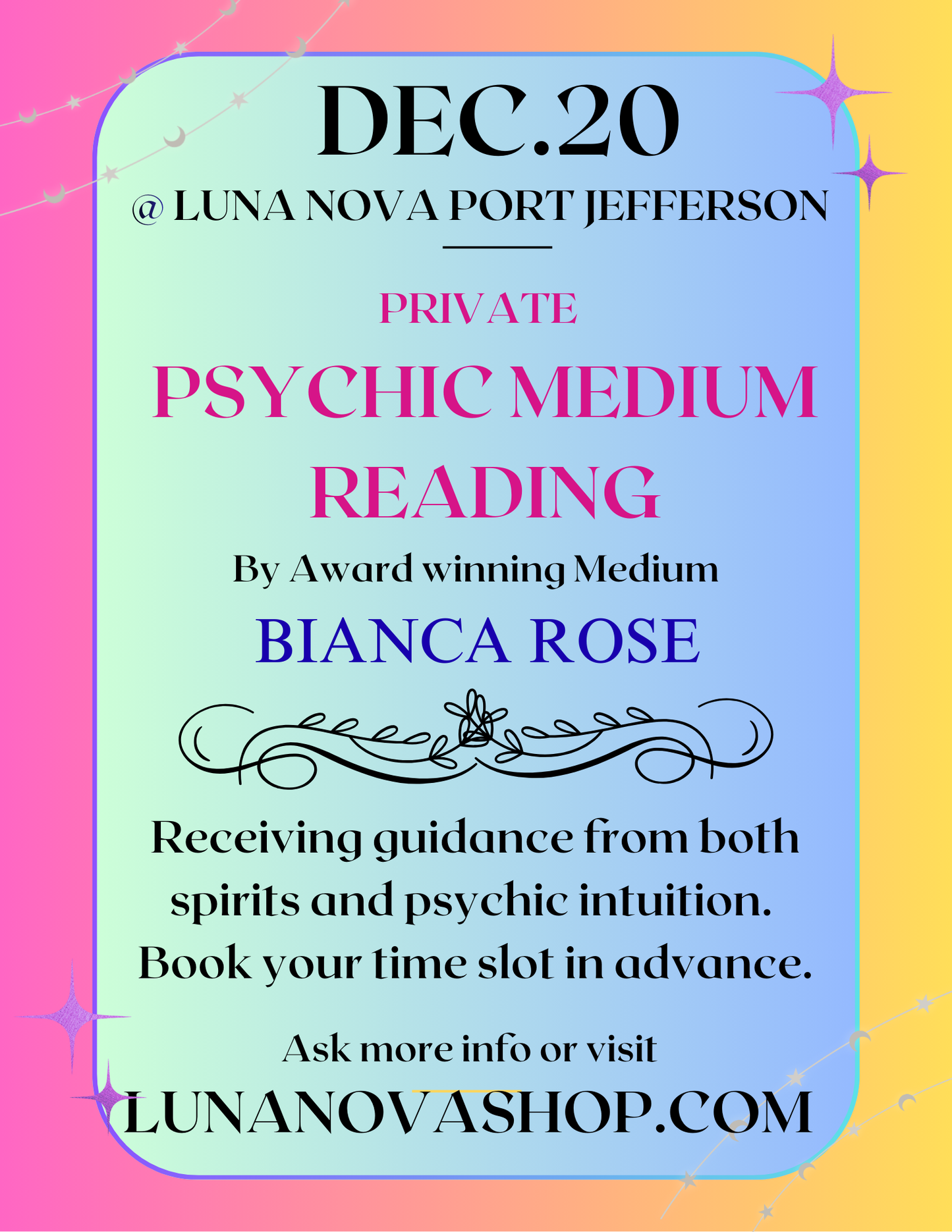 Dec 20th - Private Medium Reading by Bianca Rose