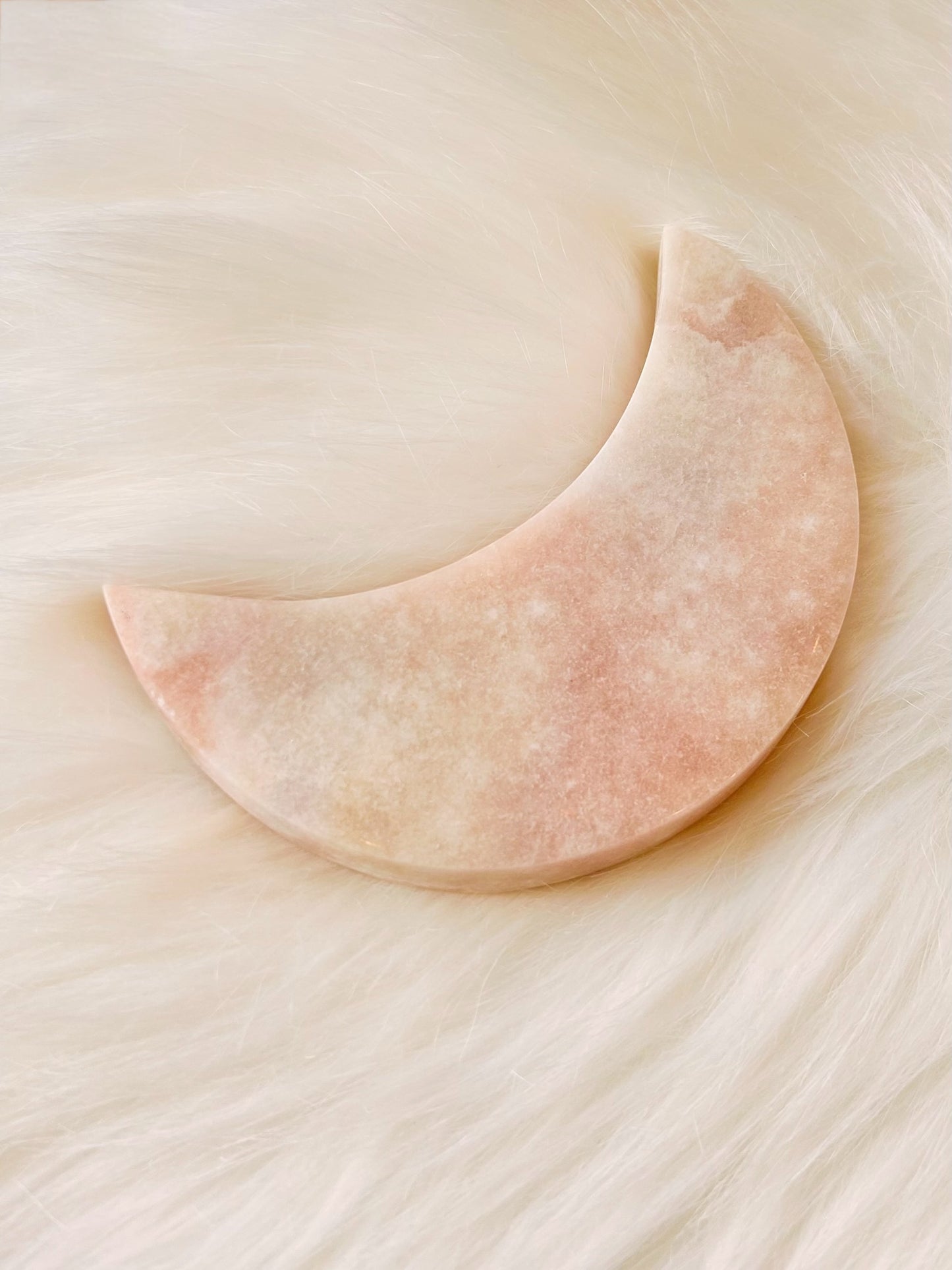 Rose Amethyst Crystal Moon - C