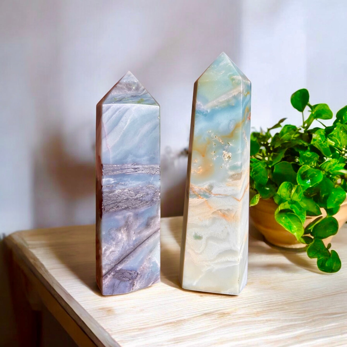 Blue Sky Amazonite Crystal Tower