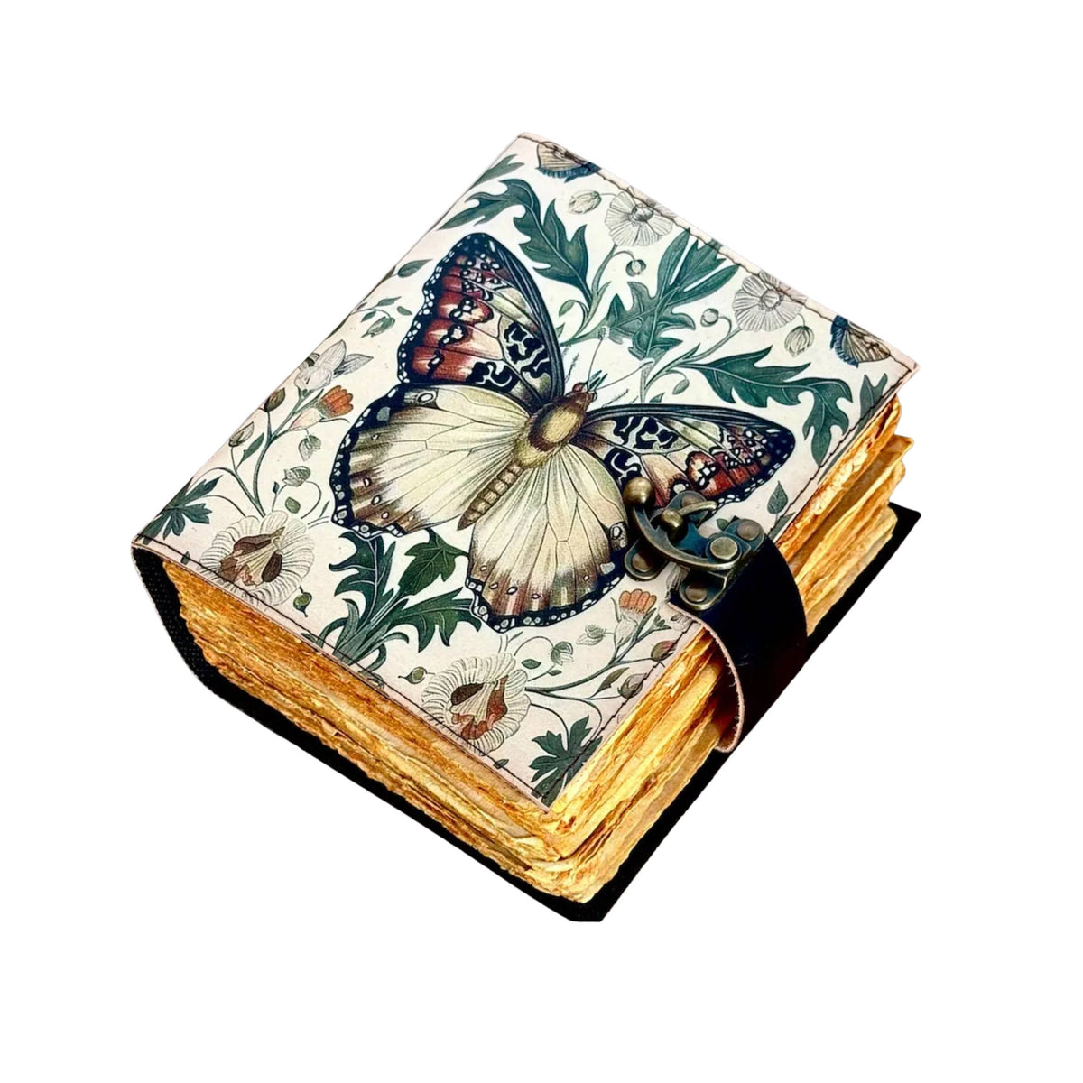 Luna Moth Leather Journal Vintage Celtic Grimoire Book Diary
