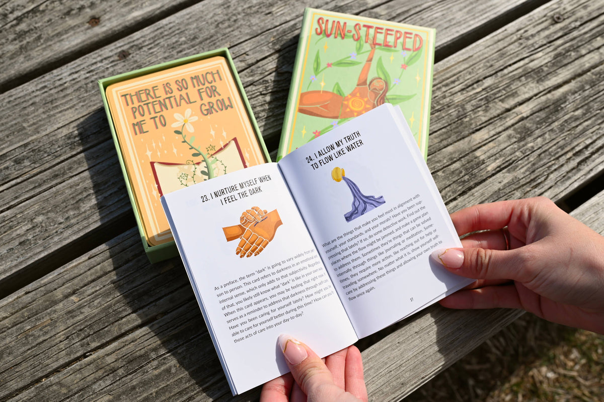 Sun-Steeped: Affirmation Deck: 54 Cards & Guidebook
