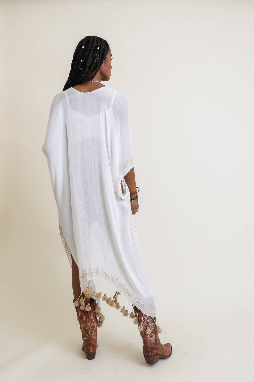 Chic Longline Tassel Kimono