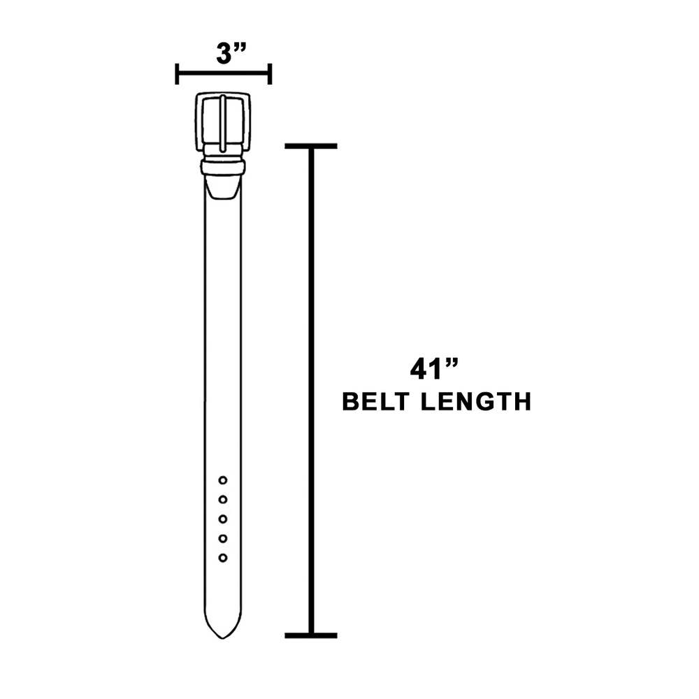 Vegan Suede Belt With Textured Teardrop Buckle