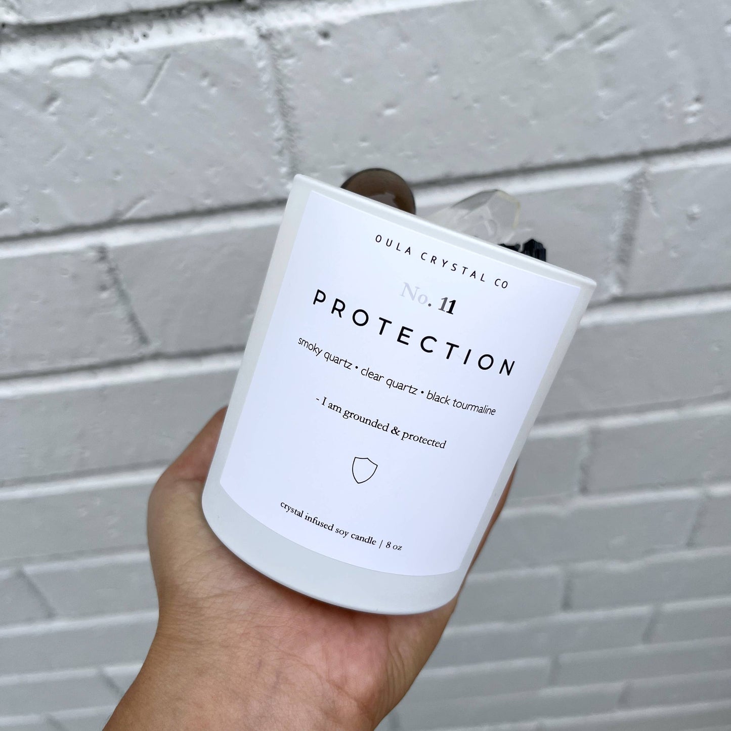 Protection Crystal Infused Candle
