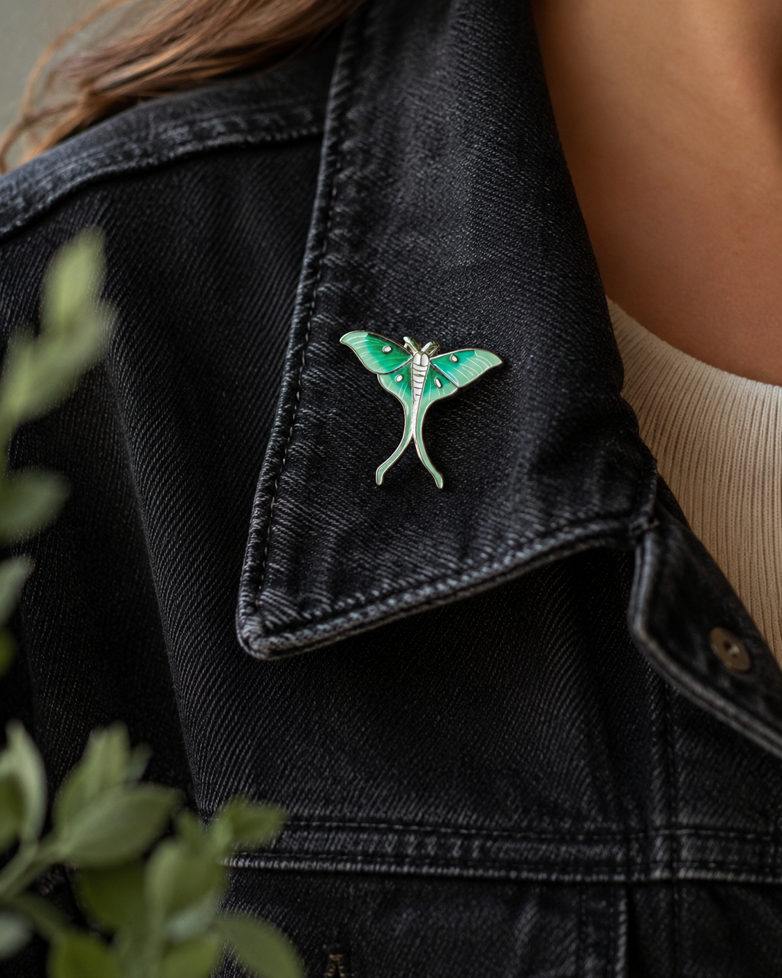 Luna Moth Pin Badge - Tiny Curios