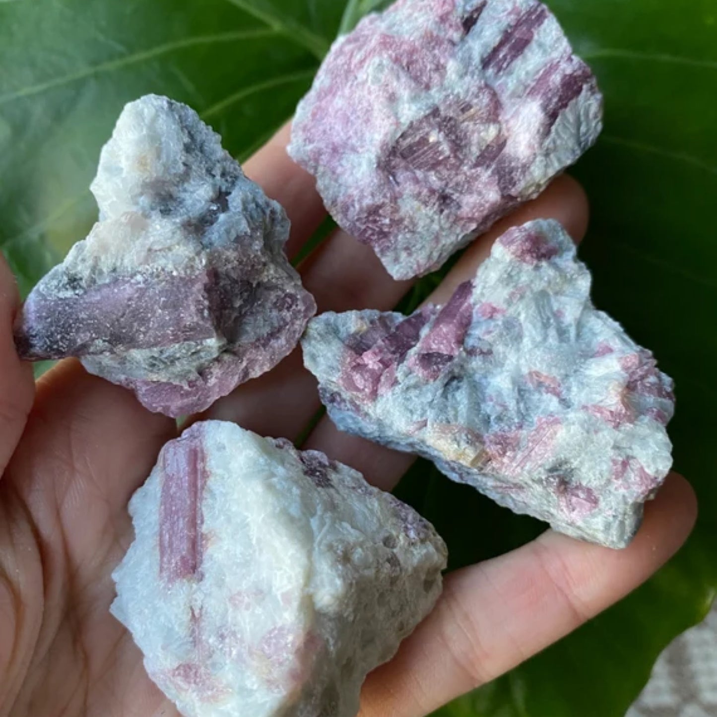 Pink tourmaline Raw crystal tumble