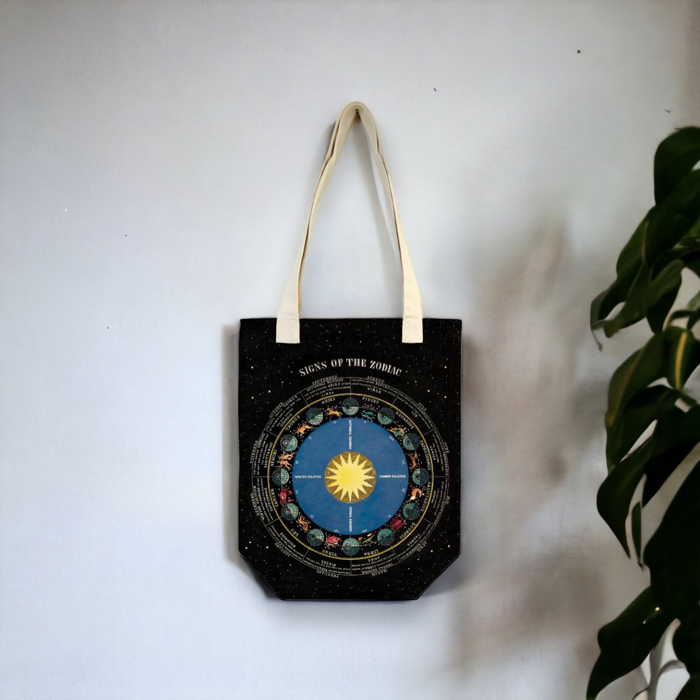 Cavallini Canvas Tote Bag - Zodiac