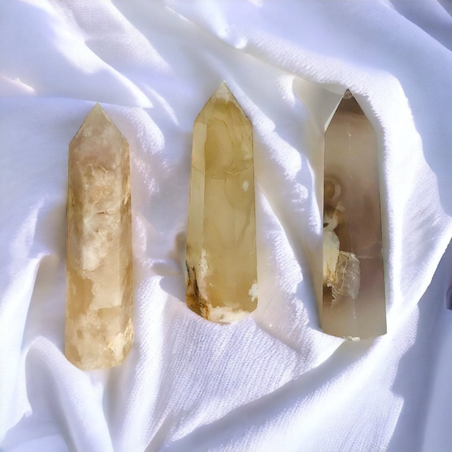 Cherry Blossom Agate Crystal Tower