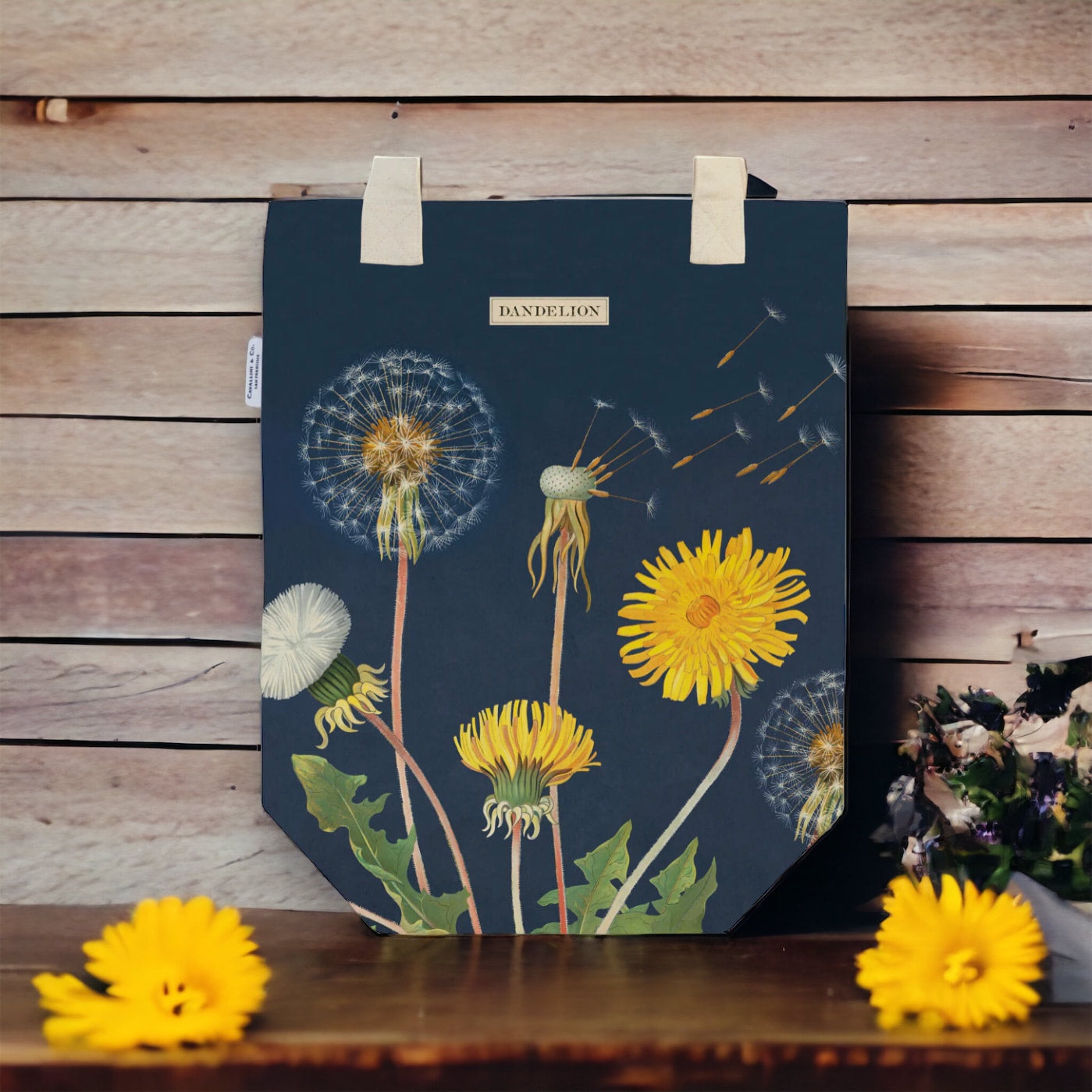 Cavallini Canvas Dandelion Tote Bag