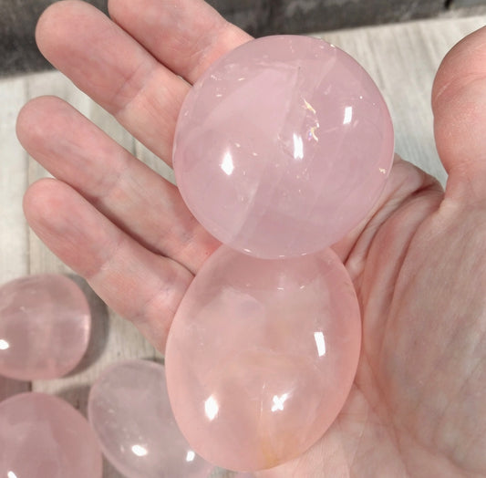 Rose Quartz Palm Stone