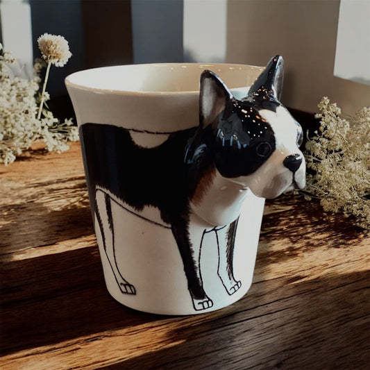Ceramic Animal Mug- Boston Terrier Dog