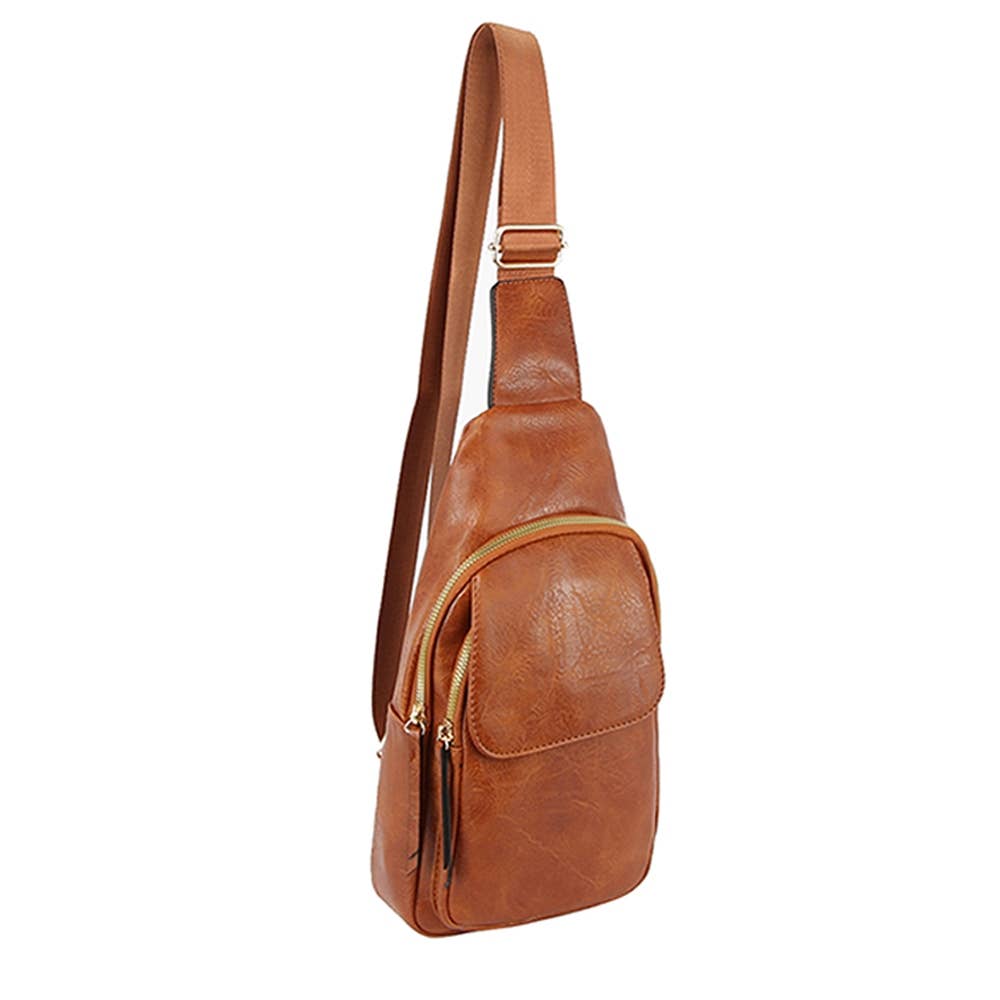 Vegan Leather Fashion Flap Sling Bag