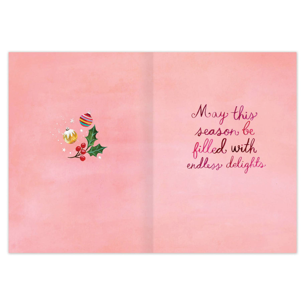 Holiday Wishes Book Stack Holiday Card