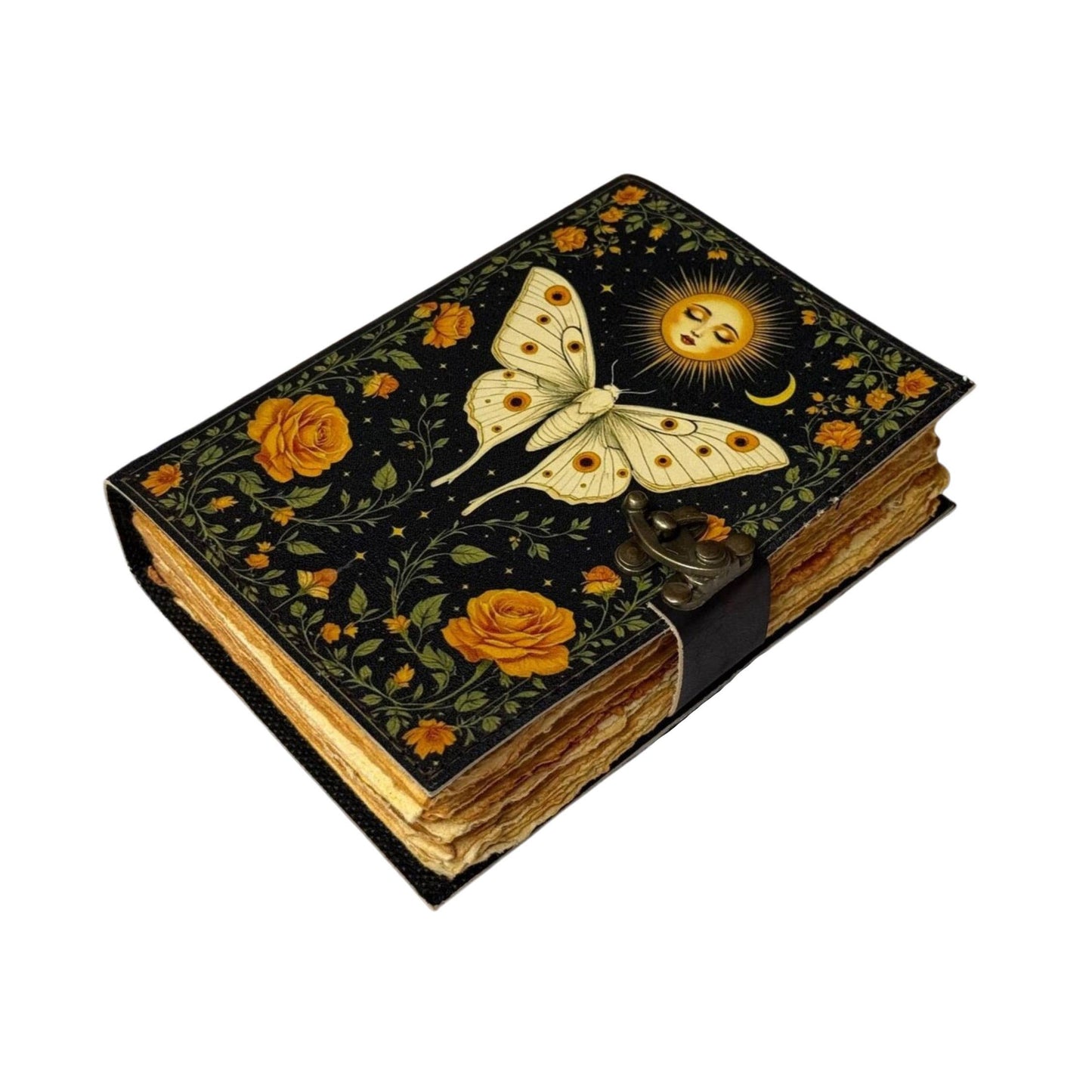Handmade Celtic Leather Journal - Sun & Moth