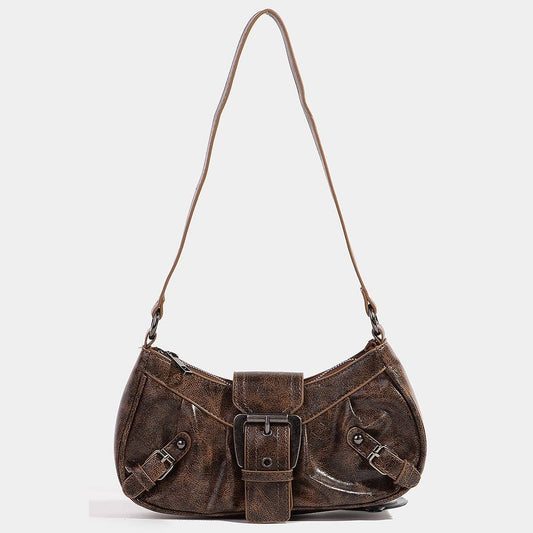 Triple Belt Faux Leather Hand Bag