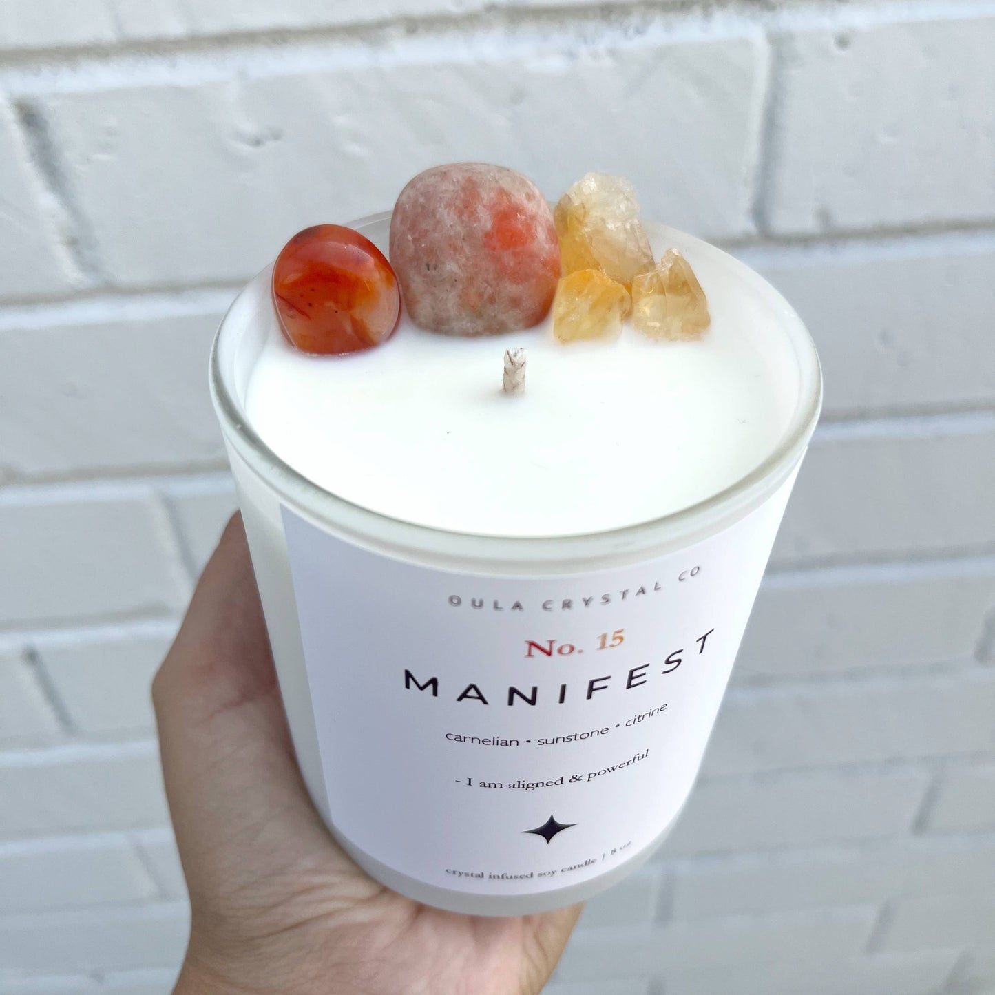Manifest Crystal Infused Candle